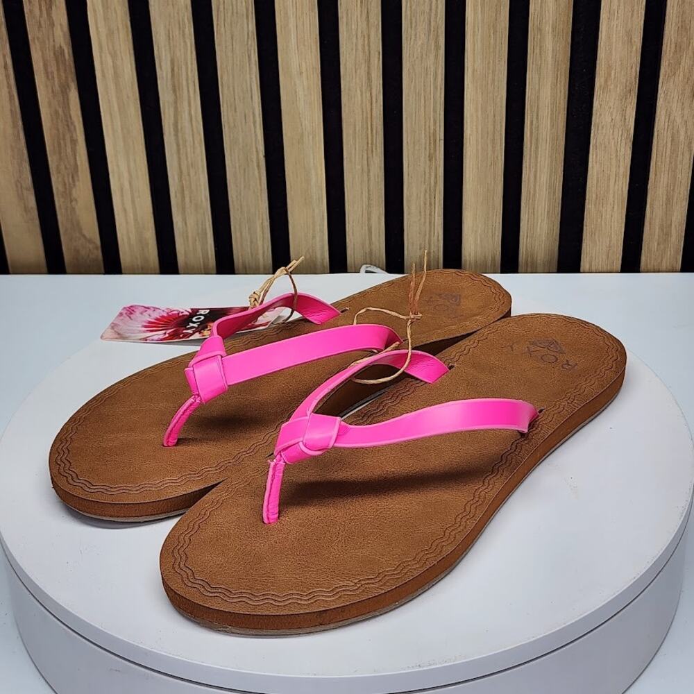 NEW - Roxy Luv Me Knot Women’s Flip Flop Sandals Platform Casual Size 6 - Picture 4 of 6